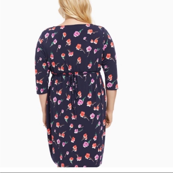 Oh Baby by Motherhood Navy Blue Faux Wrap Dress - Picture 2 of 6